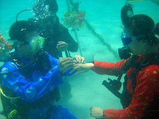 Underwater wedding tour